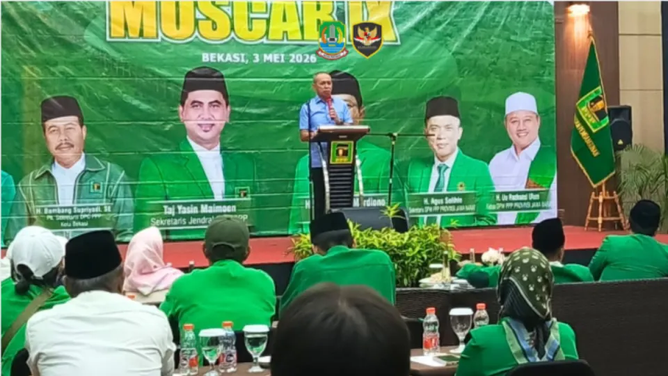 Pemkot Bekasi Hadiri MUSCAB IX PPP, Dorong Sinergi Politik dan Pembangunan Daerah