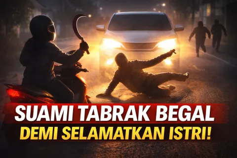 Aksi Begal di Bekasi Berakhir Dramatis: Suami Tabrak Pelaku dengan Mobil Saat Istri Diancam Celurit