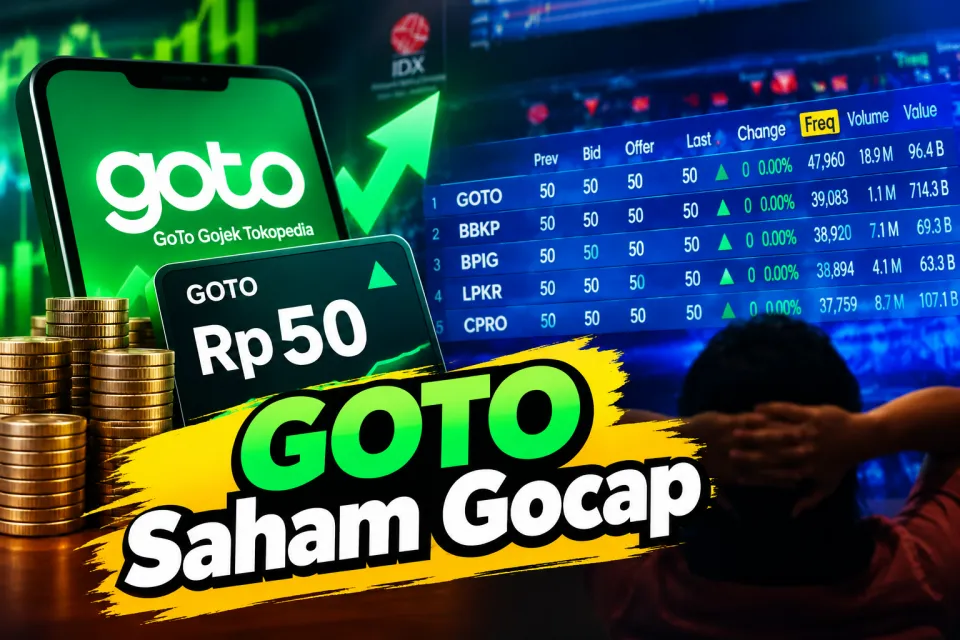 Terbaru! 20 Saham Gocap Market Cap Jumbo, GOTO Pimpin dengan Rp57 Triliun