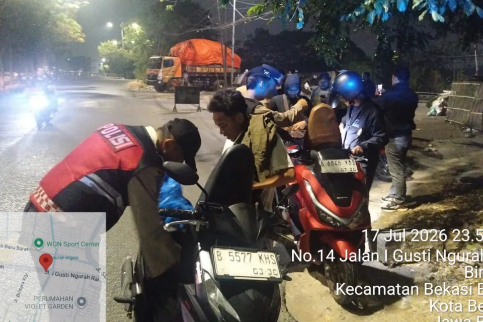 Jaga Jakarta On The Spot, Waka Polsek Bekasi Barat Pimpin KRYD Antisipasi Tawuran dan Kejahatan Jalanan