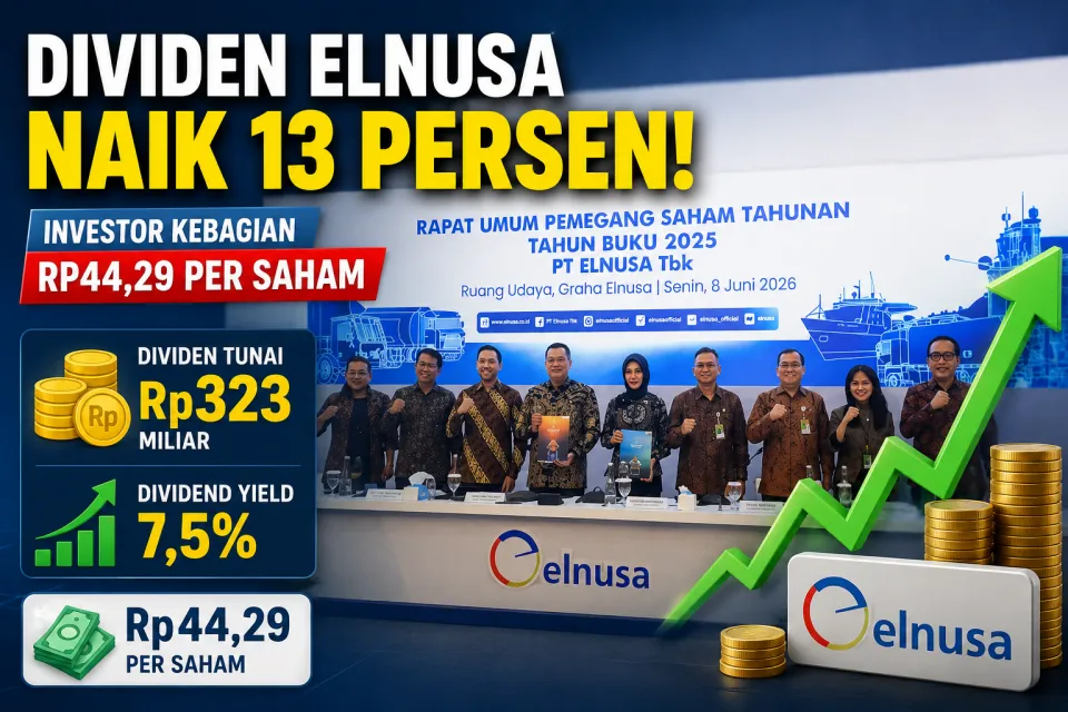 Dividen Elnusa Melonjak 13 Persen, Investor Kantongi Rp44,29 per Saham