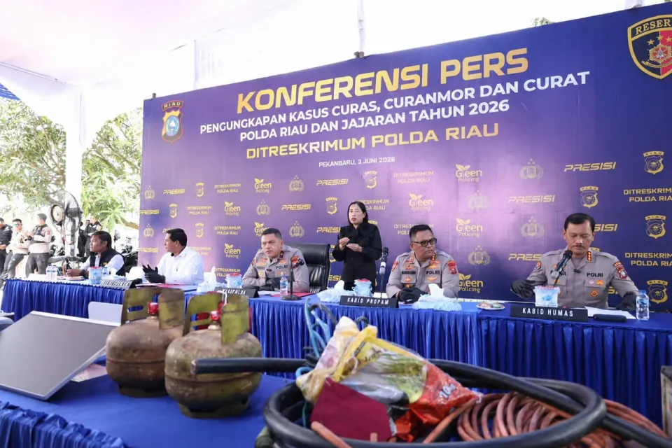 Polda Riau Bongkar 1.333 Kasus Kejahatan Jalanan, 525 Tersangka Diamankan Sepanjang Januari–Mei 2026 