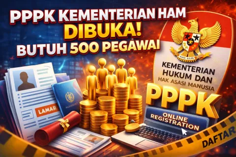PPPK Kementerian HAM Dibuka! Butuh 500 Pegawai, Lulusan D3 hingga S1 Berpeluang Besar Lolos 2026