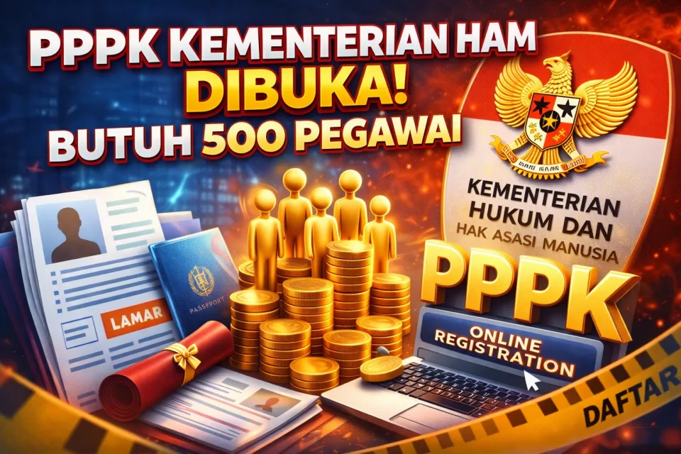 PPPK Kementerian HAM Dibuka! Butuh 500 Pegawai, Lulusan D3 hingga S1 Berpeluang Besar Lolos 2026