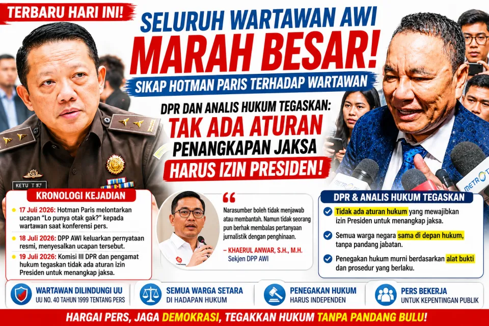 Hari Ini Ucapan Hotman Paris Tuai Kecaman DPP Wartawan AWI, DPR dan Analis Hukum