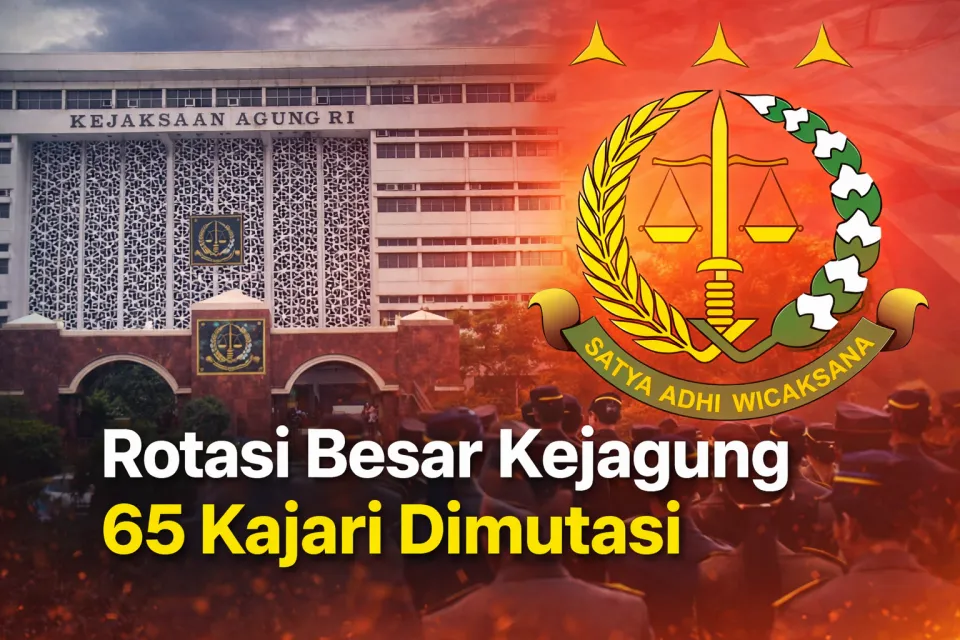 Rotasi Besar Kejagung 2026: 65 Kajari Dimutasi, Sinyal Keras Reformasi Penegakan Hukum Koruptor Kejang, Ini Daftar Namanya