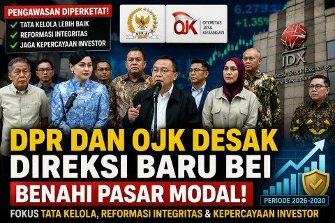 DPR dan OJK Hari ini Desak Direksi Baru BEI Benahi Tata Kelola, Reformasi Integritas Pasar Modal Jadi Prioritas