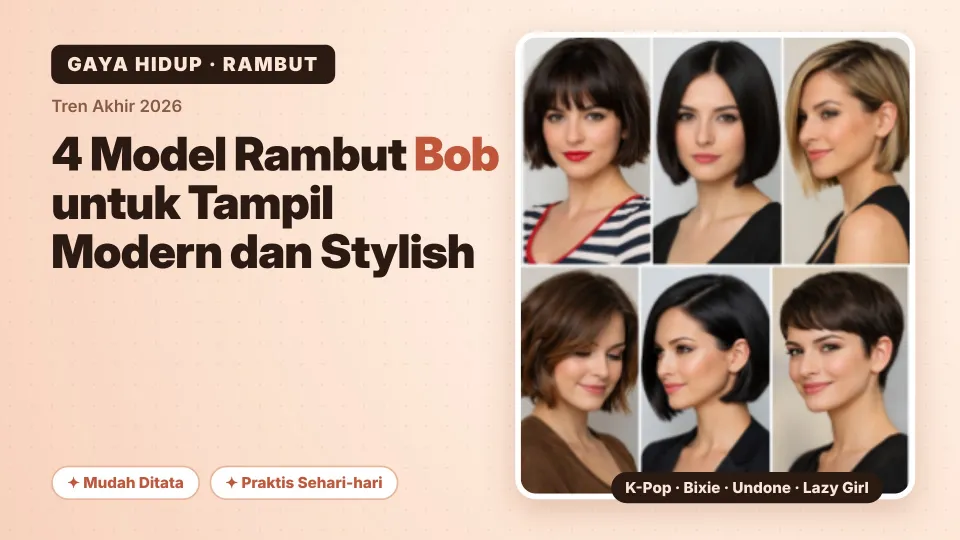 4 Model Terbaru Rambut Bob yang Diprediksi Tren di Akhir 2026, Ada yang Nyaris Tak Perlu Ditata
