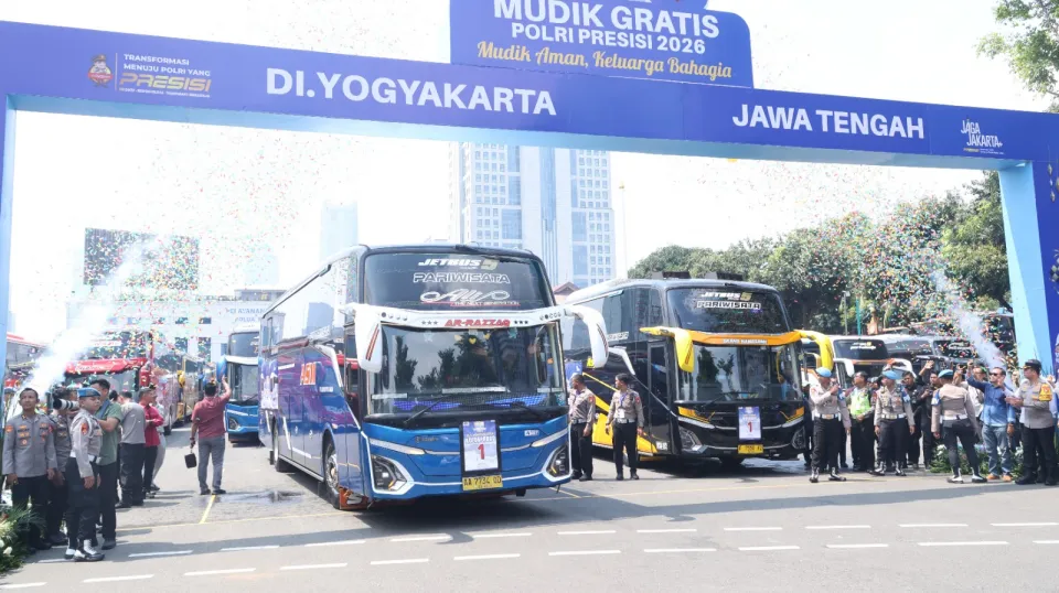 Polri Berangkatkan 4.009 Pemudik Gratis 2026, Kapolri Ungkap Penurunan Kecelakaan 40 Persen