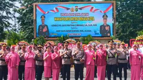 Serah Terima Jabatan Wakapolres Metro Bekasi Kota, Fokus Tingkatkan Pelayanan