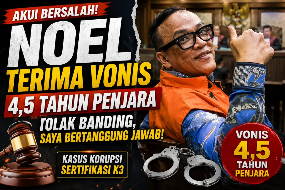 Breaking News: Noel Terima Vonis 4,5 Tahun Penjara, Eks Wamenaker Akhirnya Mengaku Salah dan Menyesal