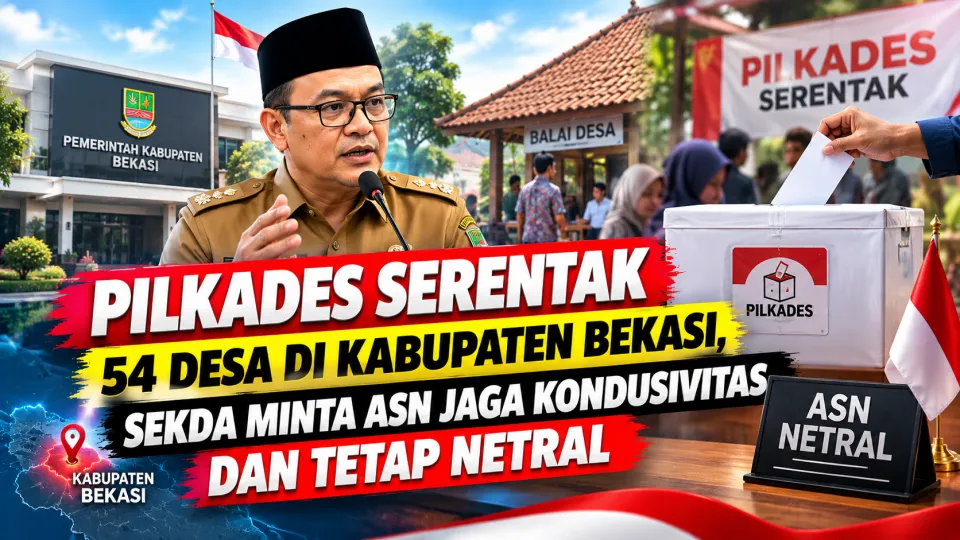 Pilkades Serentak 54 Desa di Kabupaten Bekasi, Sekda Minta ASN Jaga Kondusivitas dan Tetap Netral