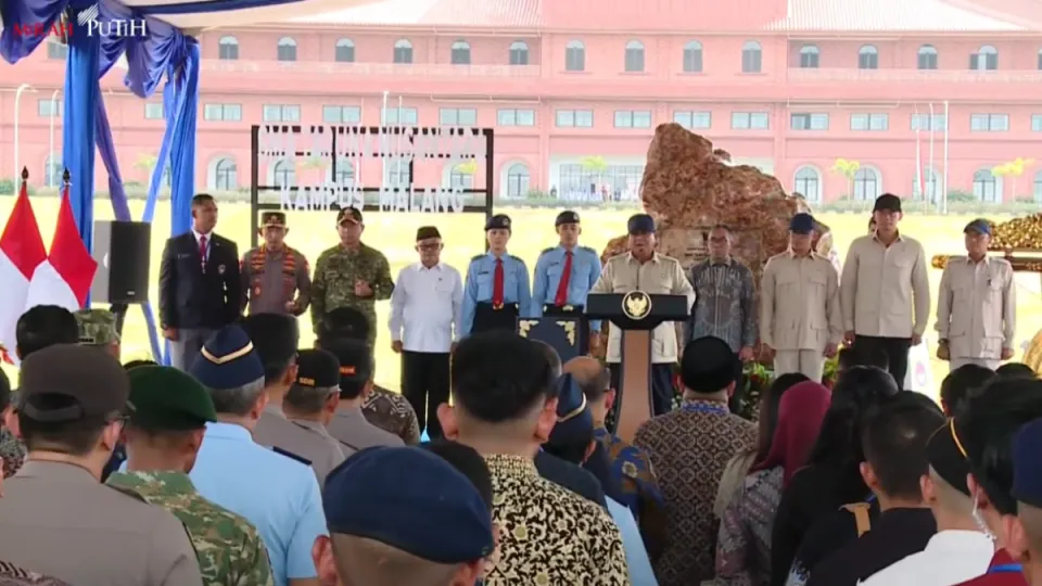 Presiden Prabowo Resmikan SMA Taruna Nusantara Malang, Target Sekolah Unggulan di Tiap Provinsi