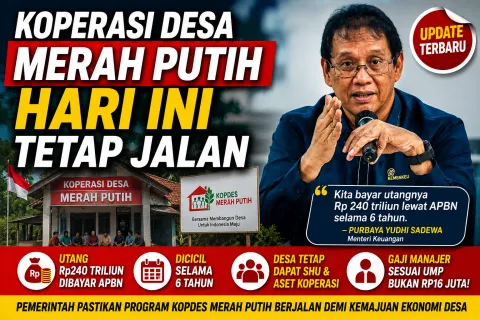 Koperasi Desa Merah Putih Hari Ini Tetap Jalan! Pemerintah Siapkan APBN Bayar Utang Rp240 Triliun