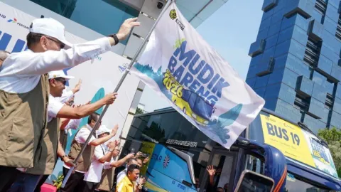 Bahlil Lepas 1.496 Pemudik ESDM, Mudik Gratis 33 Bus ke 20 Kota Diserbu Warga