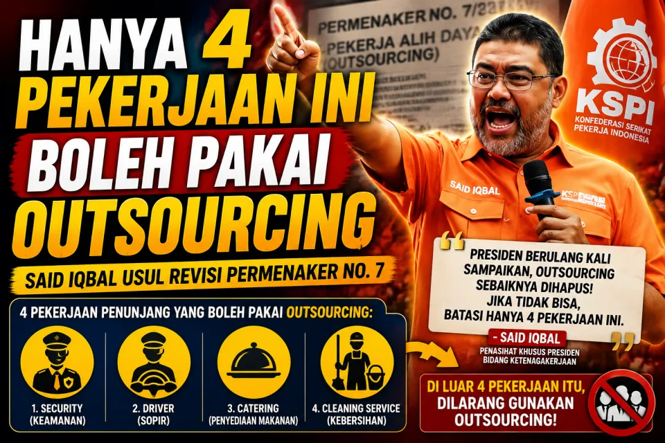 Update langkah Prabowo Mau Hapus Outsourcing, Said Iqbal Hanya 4 Pekerjaan Ini Boleh Pakai Outsourcing
