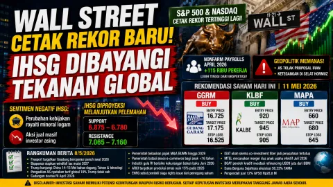 Update IHSG Dibayangi Tekanan Global dan Aksi Asing, Saham GGRM hingga MAPA Jadi Sorotan