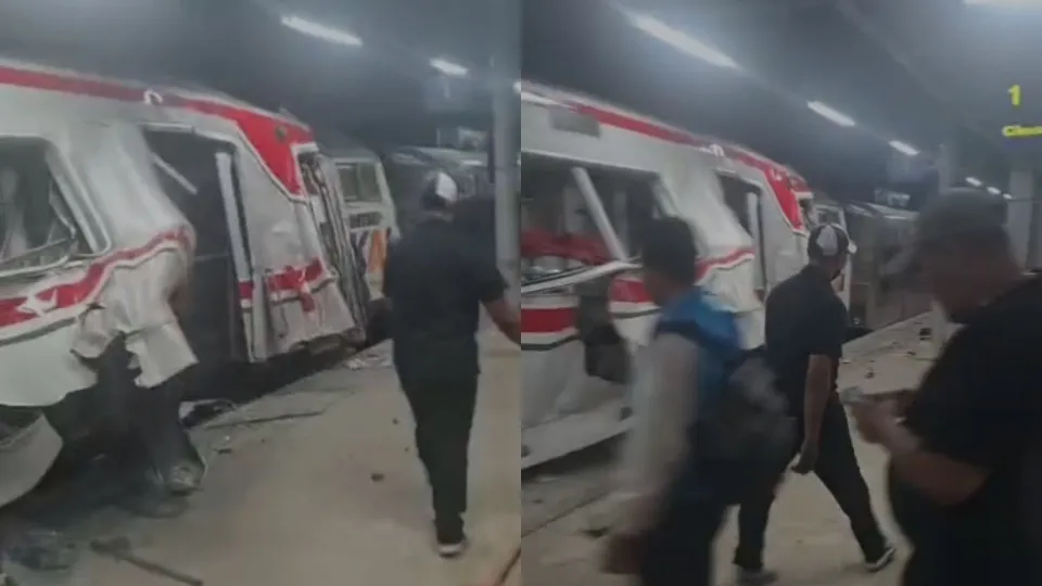 KRL Bekasi Tabrakan dengan Argo Bromo Anggrek di Bekasi Timur