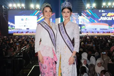 Puteri Indonesia Jadi Sorotan di Puncak HUT ke-499 Jakarta, Victoria dan Karina Tampil Memukau