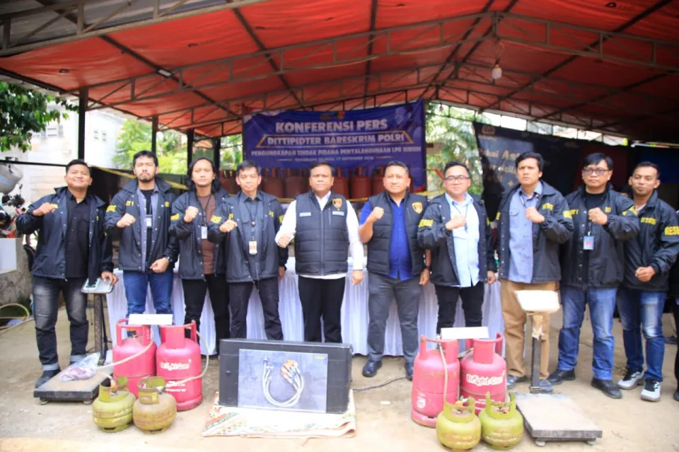 Bareskrim Bongkar Penyalahgunaan LPG 3 Kg di Tangerang, 910 Tabung Diamankan