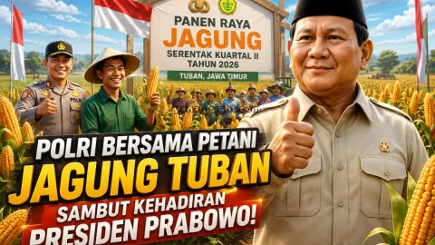 Presiden Prabowo Hadiri Panen Raya Jagung di Tuban, Polri dan Petani Siap Sambut