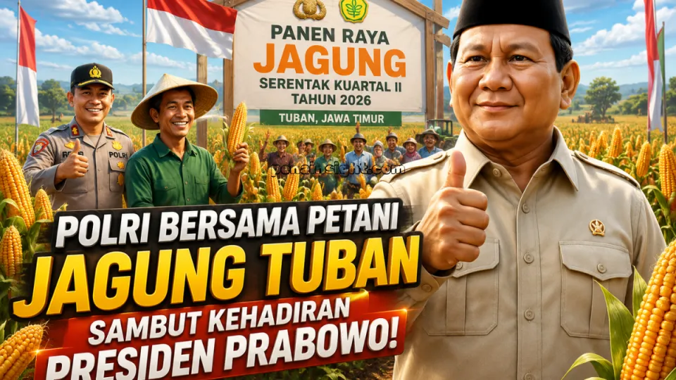 Presiden Prabowo Hadiri Panen Raya Jagung di Tuban, Polri dan Petani Siap Sambut