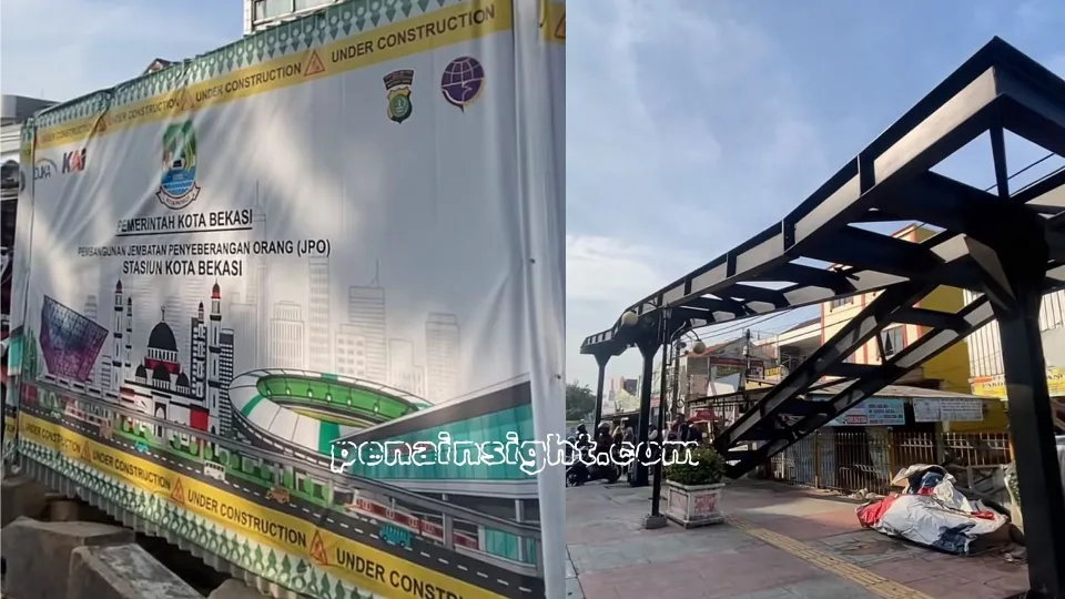 Pembangunan JPO Stasiun Bekasi Dikebut, Rekayasa Lalu Lintas Berlaku Selama Pemasangan Konstruksi