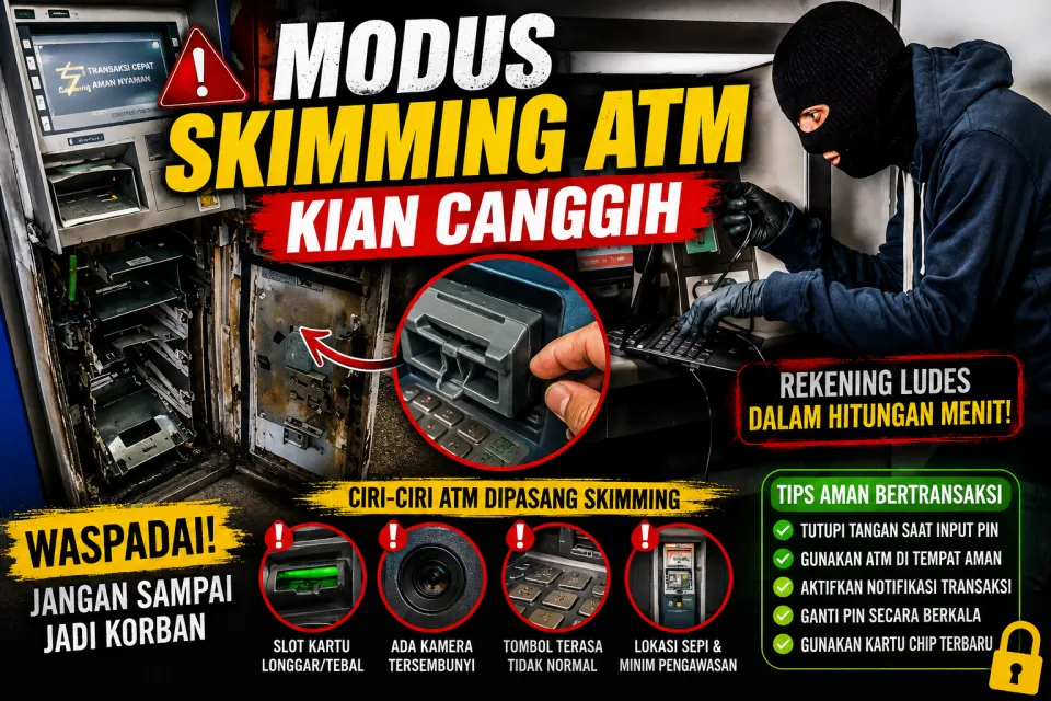 Rekening Bisa Ludes dalam Menit! Terungkap Fakta Modus Skimming ATM Kian Canggih