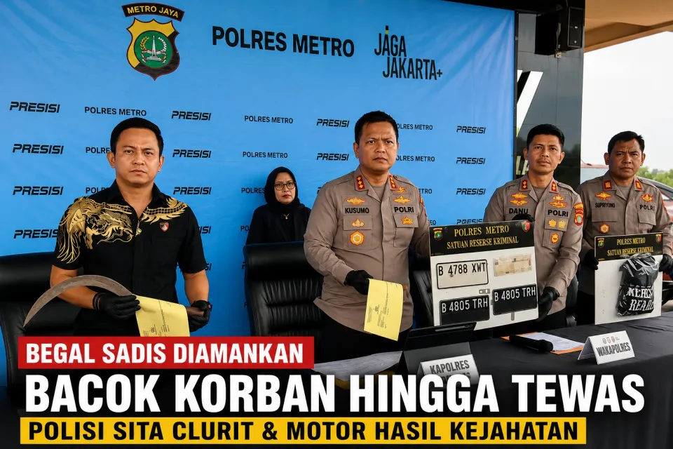 Bekasi Update Pelaku Begal Maut di Jatisampurna, Aksi Sadis Terekam CCTV