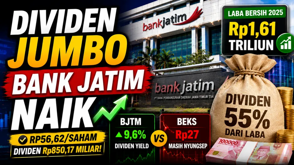 Hari Ini Dividen Jumbo Bank Jatim Naik, Tapi Kenapa Saham Bank Banten Masih Nyungsep, Ini Penjelasan Lengkapnya
