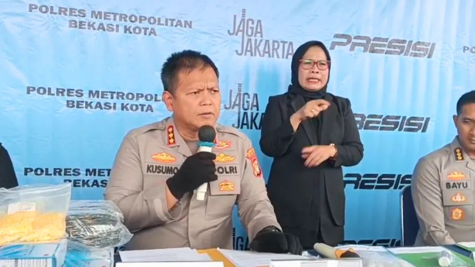 Sabu 49,69 Gram Disita di Perbatasan Bekasi–Bogor, Kapolres Metro Bekasi Kota Bongkar Jaringan Sistem Ranjau