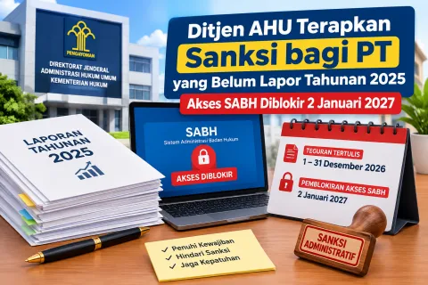 Ditjen AHU Terapkan Sanksi bagi PT yang Belum Lapor Tahunan 2025, Akses SABH Diblokir 2 Januari 2027 Terbaru