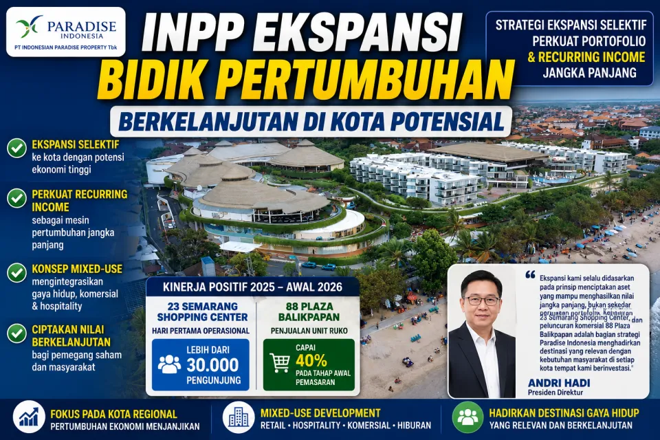 Paradise Indonesia Genjot Ekspansi di Luar Jakarta, INPP Bidik Pertumbuhan Berkelanjutan