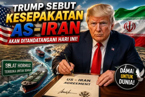 Trump Klaim Kesepakatan AS-Iran Akan Ditandatangani Hari Ini, Selat Hormuz Dibuka Kembali