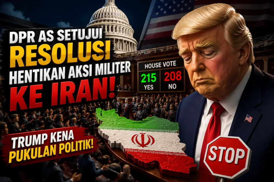 DPR AS Setujui Resolusi Hentikan Aksi Militer ke Iran, Trump Terima Tekanan Politik Baru