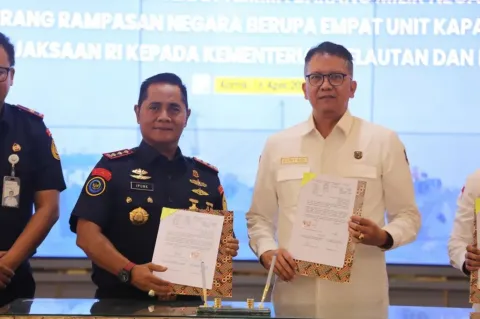 Kejagung Serahkan Kapal Rampasan ke KKP, MV Run Zeng 03 Jadi Kunci Penguatan Pengawasan Laut Nasional