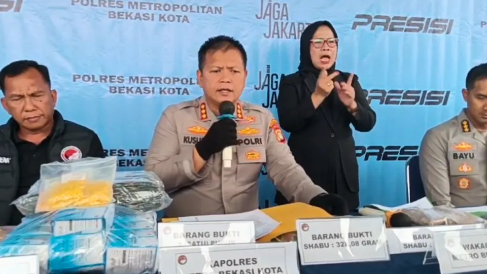 Geger Bojonggede! 307 Gram Sabu Siap Edar Disita, Polres Metro Bekasi Kota Kejar Pemasok DPO