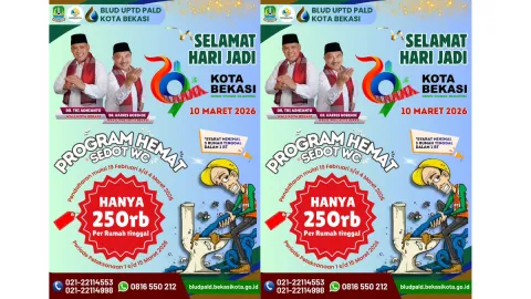 Pemkot Bekasi Pangkas Tarif Sedot Limbah Domestik, Kado HUT ke-29 untuk Warga