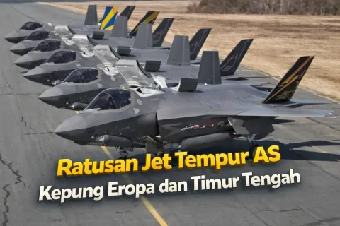 Ratusan Jet Tempur AS Kepung Eropa dan Timur Tengah, Dunia Menahan Napas Akankah Serangan ke Iran Benar-Benar Terjadi