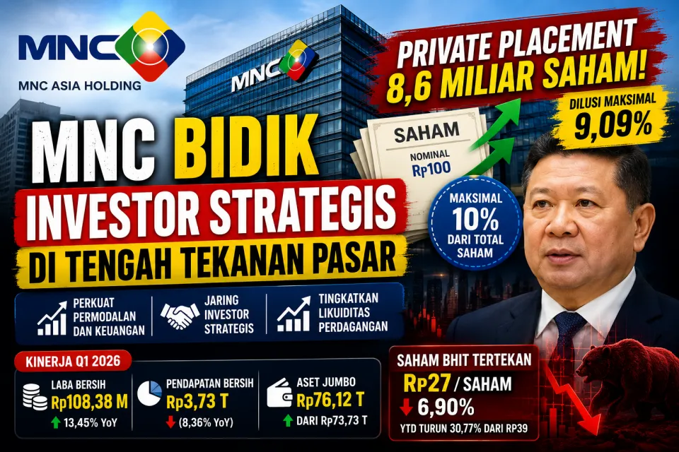 Update MNC Asia Bidik Investor Kakap, Private Placement Rp100 per Saham Jadi Sorotan Pasar