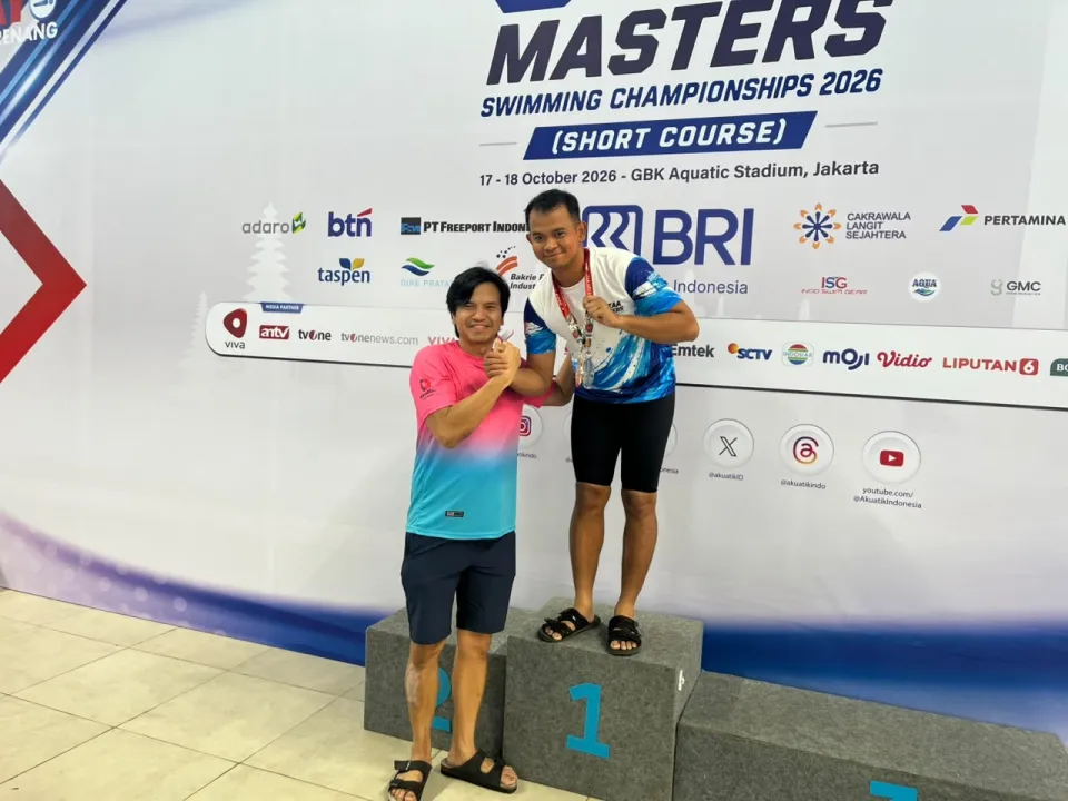 Dua Hari Bertanding, Kapolsek Bekasi Selatan Raih Dua Podium di SEAA Masters Swimming Championships 2026